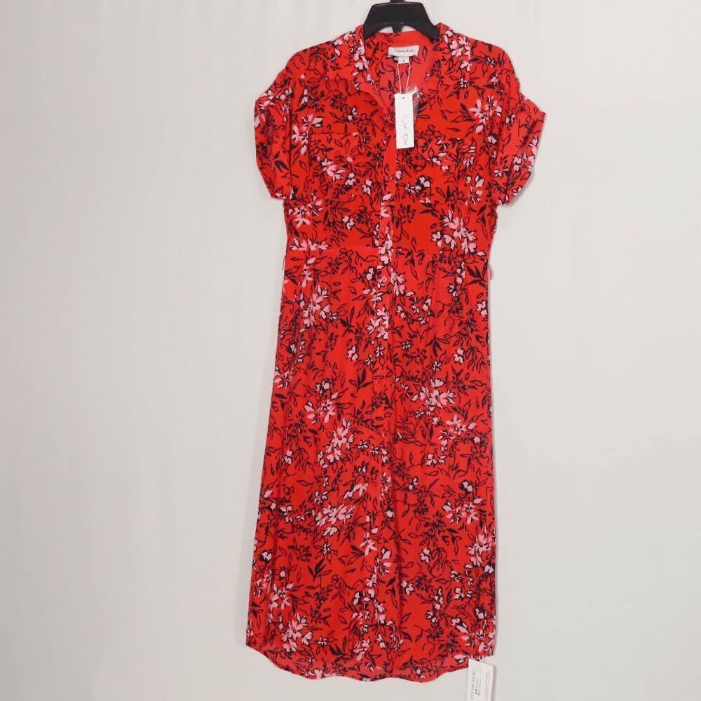 Yumi Kim Westfield Coral Signature Shirt Dress Size 6